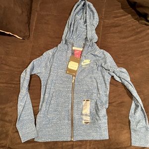 Heather Blue Nike zip up hoodie